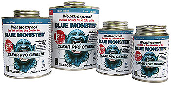 Blue Monster Clear PVC Cement